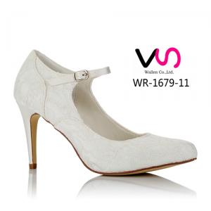 WR-1679-11 9cm Heel Height Ivory color Lace Wedding Shoes Bridemain shoes