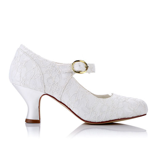 WR-1101-5 6cm Heel Height Ivory Color Bridal Shoes