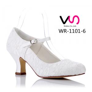 WR-1101-6 Nice Lace 6cm Heel Height Vintage Mary-Jane Bridal Shoes Wedding Shoes