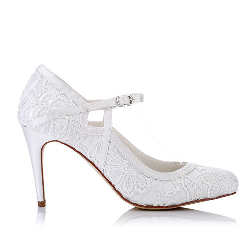 WR-1679-3 Elegant Lace Bridal Shoes with Elegant 9cm Heel 