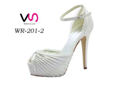 Top quality elegant design 12cm high heel bridal wedding lace shoes