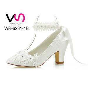 WR-6231-1B 2018 Lace Wedding Shoes for Bride