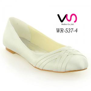 New womens lace pearl wedding bridal ivory white ballerina flat pumps shoes