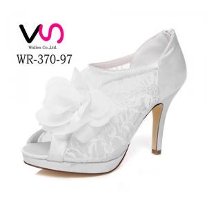 WR-370-97 Lace Open Shoe Toe Bootie Women Wedding Bridal Shoes Ivory Color