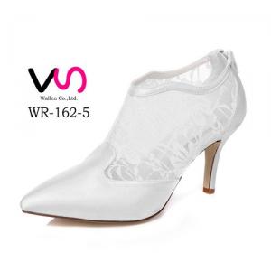 8cm Pointy Shoe Toe With Lace Material Pump Bridal Shoes