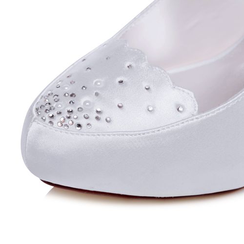 WR-370-96A 10cm Dyeable Bridal Shoes One Pair can be Accepted