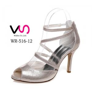 WR-516-12 Gold color 9cm Strappy Women Party Shoes Wedding Bridal Shoes