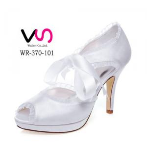 WR-370-101 10cm with Platform Ivory Color Lace edge Open Shoe Toe Bridal Shoes 