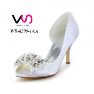 2016 fashion satin bridal wedding shoes lady high safe platform pumps wholesale