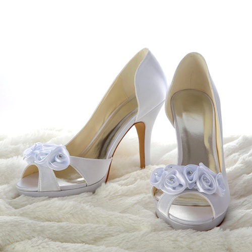 Sexy stiletto high heels beautiful bridal shoes